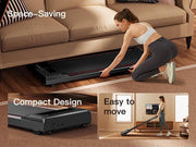 UMAY Fitness Under Desk Treadmill, High Definition Big Screen Walking Pad for Home Small, 2.5 HP Quiet Brushless, 265 LBS Capacity