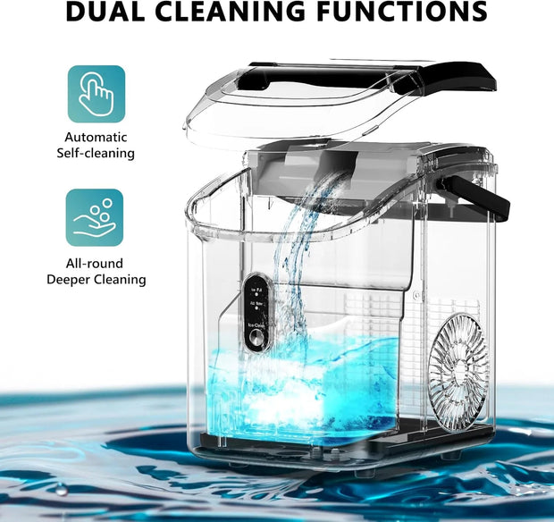 ☀️Summer Clearance Blowout! Just $39.99 🧊Auto-Cleaning 10'' Nugget Ice Countertop Ice Maker