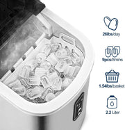 ☀️Summer Clearance Blowout! Just $39.99 🧊Auto-Cleaning 10'' Nugget Ice Countertop Ice Maker