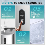 ☀️Summer Clearance Blowout! Just $39.99 🧊Auto-Cleaning 10'' Nugget Ice Countertop Ice Maker
