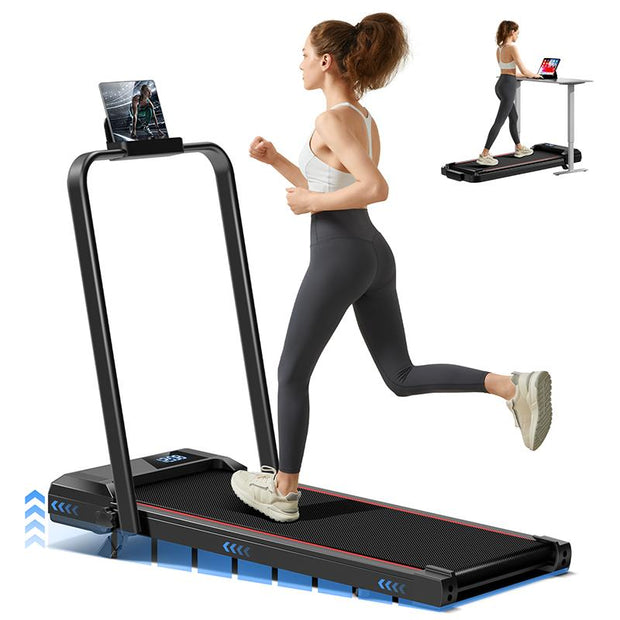 UMAY Fitness Under Desk Treadmill, High Definition Big Screen Walking Pad for Home Small, 2.5 HP Quiet Brushless, 265 LBS Capacity
