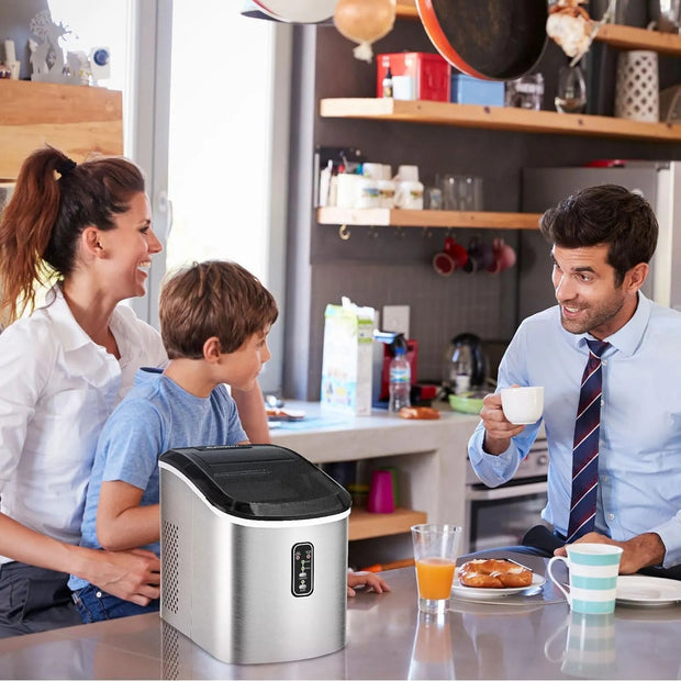 ☀️Summer Clearance Blowout! Just $39.99 🧊Auto-Cleaning 10'' Nugget Ice Countertop Ice Maker