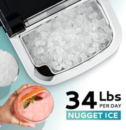 ☀️Summer Clearance Blowout! Just $39.99 🧊Auto-Cleaning 10'' Nugget Ice Countertop Ice Maker