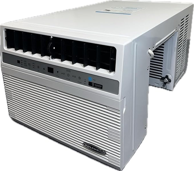 Soleus Air 12,000 BTU Window Air Conditioner with 10,000 BTU Heater, Cooling, 115 Volts, 12.5" Extra Thick Wall Compatible, Wi-Fi Enabled, Saddle Mount, and Quiet Operation in White