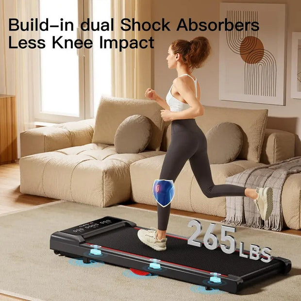 UMAY Fitness Under Desk Treadmill, High Definition Big Screen Walking Pad for Home Small, 2.5 HP Quiet Brushless, 265 LBS Capacity