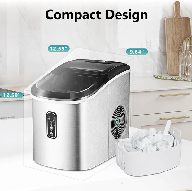 ☀️Summer Clearance Blowout! Just $39.99 🧊Auto-Cleaning 10'' Nugget Ice Countertop Ice Maker