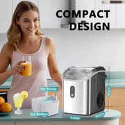 ☀️Summer Clearance Blowout! Just $39.99 🧊Auto-Cleaning 10'' Nugget Ice Countertop Ice Maker