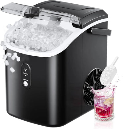 ☀️Summer Clearance Blowout! Just $39.99 🧊Auto-Cleaning 10'' Nugget Ice Countertop Ice Maker