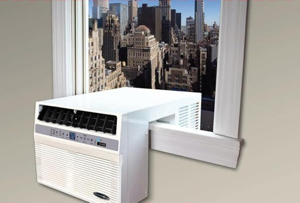 Soleus Air 12,000 BTU Window Air Conditioner with 10,000 BTU Heater, Cooling, 115 Volts, 12.5" Extra Thick Wall Compatible, Wi-Fi Enabled, Saddle Mount, and Quiet Operation in White