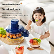 Automatic Fruit & Veggie Peeler – Multi-Functional Apple, Pear, Potato Cutter & Slicer, Grape Peeling Machine, Automatic Garlic Peeler for Grapes, Cherry Tomatoes, Garlic (Blue)