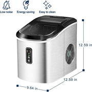 ☀️Summer Clearance Blowout! Just $39.99 🧊Auto-Cleaning 10'' Nugget Ice Countertop Ice Maker