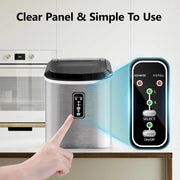 ☀️Summer Clearance Blowout! Just $39.99 🧊Auto-Cleaning 10'' Nugget Ice Countertop Ice Maker