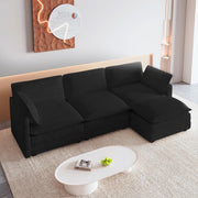 Oversized modular sofa with removable ottoman