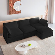 Oversized modular sofa with removable ottoman