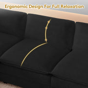 Oversized modular sofa with removable ottoman