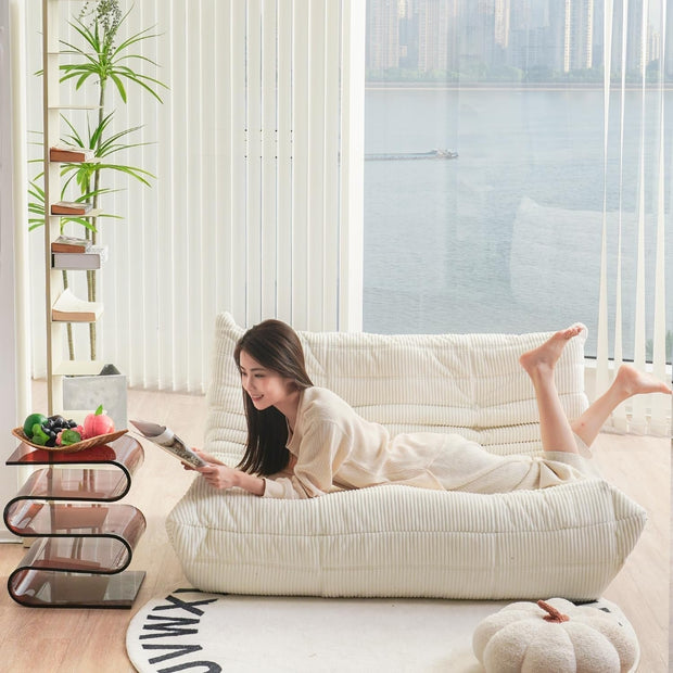 Fireside Loveseat, Loveseat, Soft, High-Quality Corduroy Floor Lounge Chair, Foam Sofa, Decorative Chair