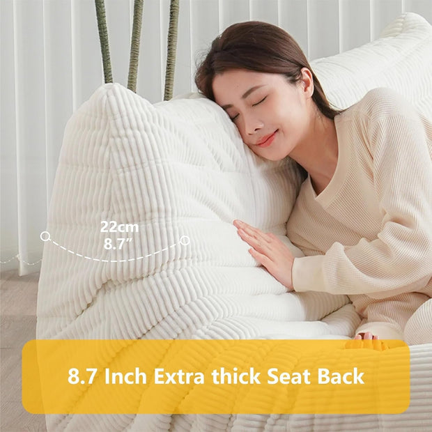 Fireside Loveseat, Loveseat, Soft, High-Quality Corduroy Floor Lounge Chair, Foam Sofa, Decorative Chair