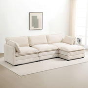 Oversized modular sofa with removable ottoman