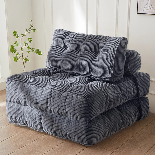 MAXYOYO Corduroy Sofa Bed - Convertible Sleeper Chair with Back Support