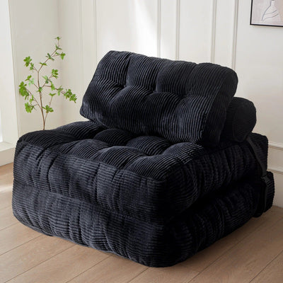 MAXYOYO Corduroy Sofa Bed - Convertible Sleeper Chair with Back Support