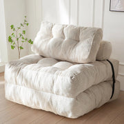 MAXYOYO Corduroy Sofa Bed - Convertible Sleeper Chair with Back Support