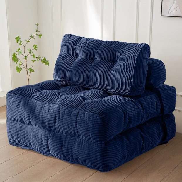 MAXYOYO Corduroy Sofa Bed - Convertible Sleeper Chair with Back Support